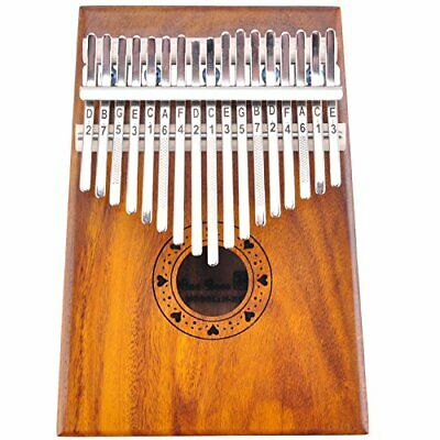 Kalimba 17 Keys Thumb Piano With Tune Hammer Fingertip Protectors And Polishi...