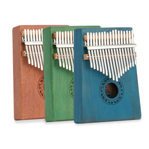 17 Key Kalimba Thumb Piano Finger Mbira Solid Wood Keyboard Grass Green Color