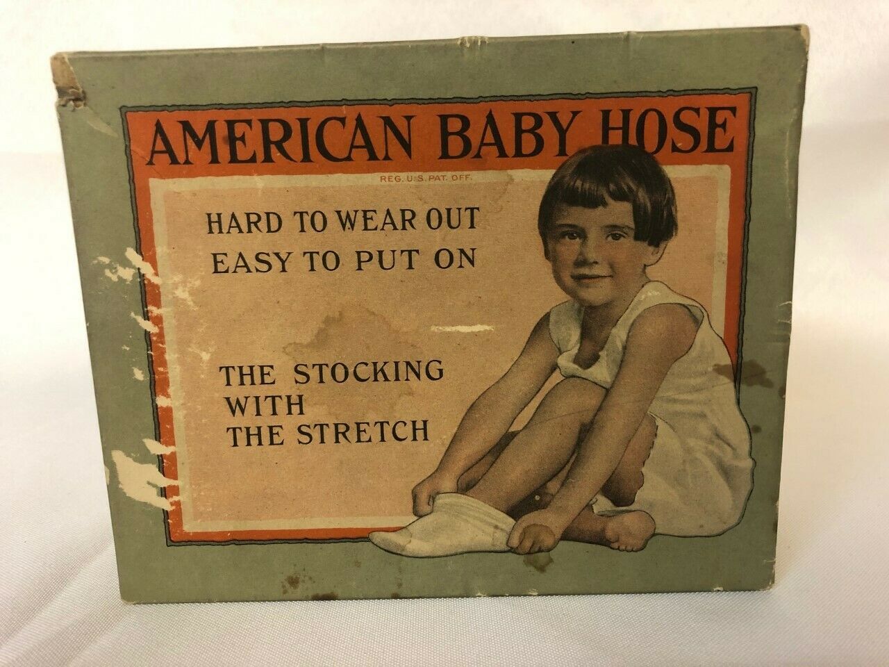 Vintage American Baby Hose Advertising Stocking Box